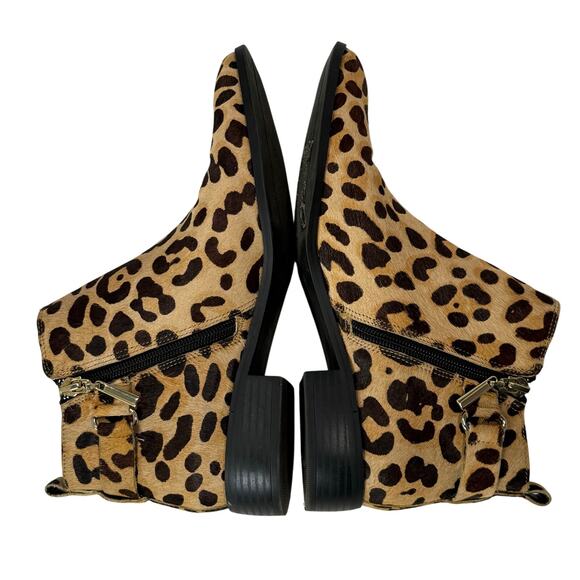 Steve Madden Chayse Leopard Calf Hair Ankle Boots Women’s Size 7 - Picture 5 of 9